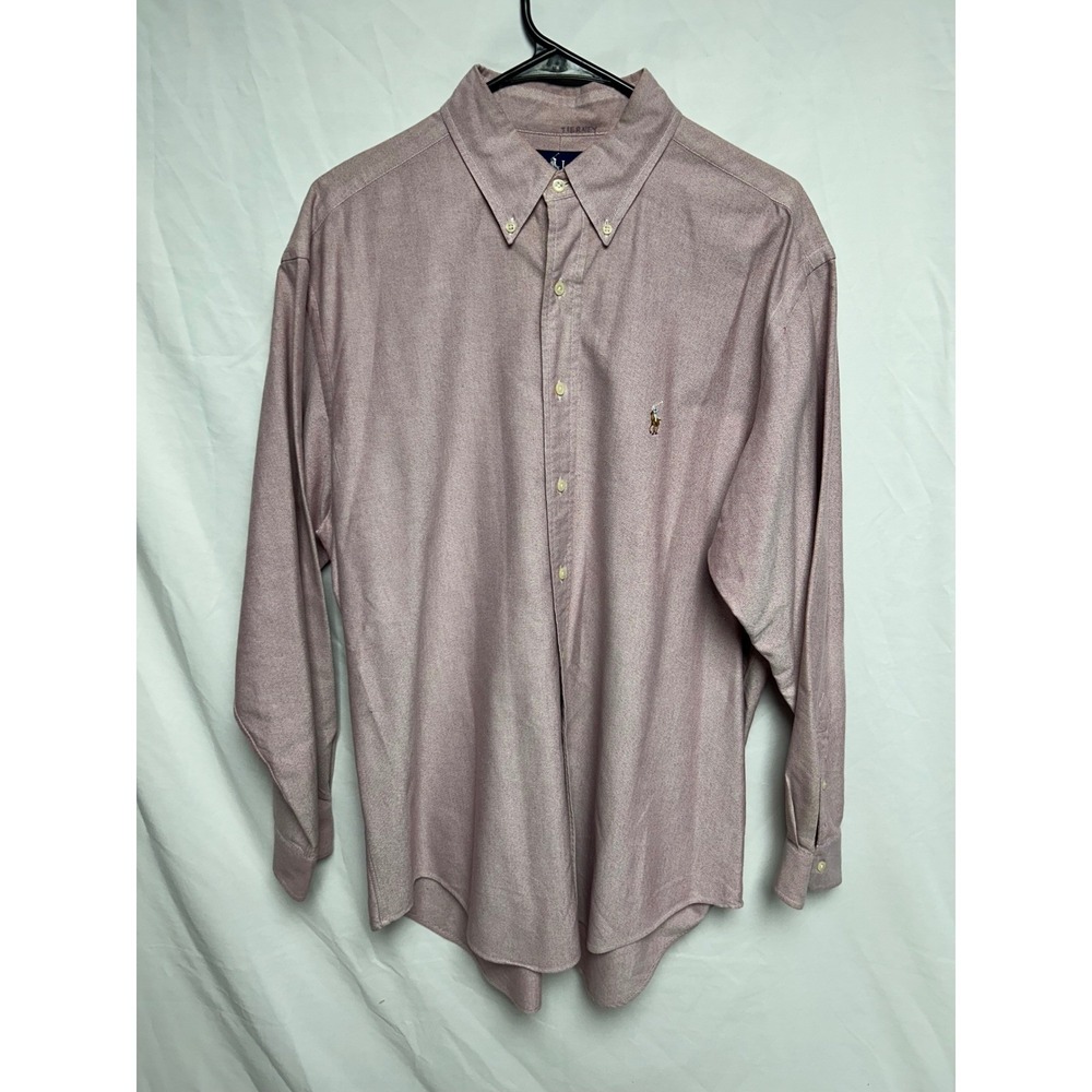 Polo Ralph Lauren Yarmouth Shirt Mens 16-34 Mauve Pink Oxford Preppy Button Down
